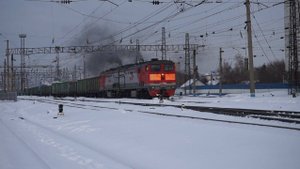 Тепловоз 2ТЭ10М-3263. Полетел на Бийск. Звук 5Д49.