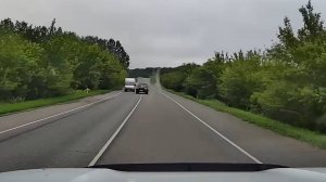 Тупой и опасный выезд УАЗа на встречку мне в лоб!