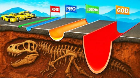 КАК ДАЛЕКО ТАЧКА СМОЖЕТ ПРОЕХАТЬ ПО ПЕРЕВЕРНУТЫМ ЛЕЖАЧИМ ПОЛИЦЕЙСКИМ В ГТА 5_ ЭКСПЕРИМЕНТ GTA 5!