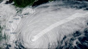 Вид со спутника на ураган Erin с 18 по 24 августа 2025 года