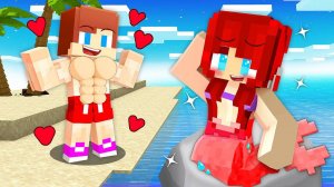 Сестра Джей Джея стала русалкой на необитаемом острове | Майнкрафт мультфильм