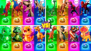 Динозавры МЕГАМИКС 57-60 уровни - Мультики про Динозавров | МУЛЬТФИЛЬМЫ ДИНОЗАВРЫ в Tiles Hop