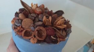 Делаю круглую коробку и декорирую природными материалами./DIY