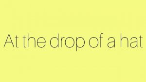 По падению шляпы?!?!