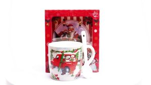 Кружка новогодняя, 210 мл, с ложкой, в подарочной упаковке "Артикул 172800"