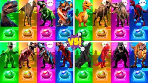 Динозавры МЕГАМИКС 73-76 уровни - Мультики про Динозавров | МУЛЬТФИЛЬМЫ ДИНОЗАВРЫ в Tiles Hop