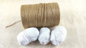 Купила самую дешёвую пряжу и джут. Покажу, какую красоту из них смастерила