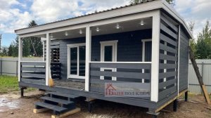ДОМИК ПОД КЛЮЧ В СКАНДИНАВСКОМ СТИЛЕ С ТЕРРАСОЙ | ГОТОВЫЕ БАНИ