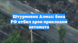 Штурмовик Алмаз: боец РФ отбил дрон прикладом автомата