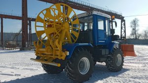 Кабелеукладчик КРТ-180.240 производства ООО "Ригель АВ-Белгород" с агрегатом для укладки кабеля