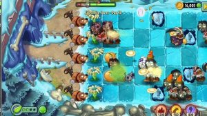 Растения против Зомби 2. Замороженные пещеры. День 18.