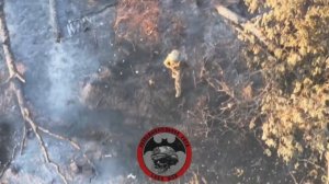 Оператор дрона заметил двух боевиков ВСУ на своём участке патрулирования.