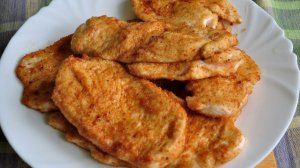 Домашние свиные отбивные в кляре и панировочных сухарях