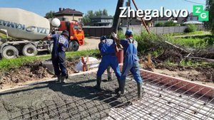 Большой плитный фундамент заливаем для одноэтажника ZG