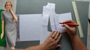 Моделирование. Платье с двумя вытачками. Выкройка № 1365.