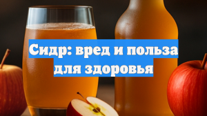 Сидр: вред и польза для здоровья