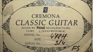 Гитара Cremona 478H размер 3/4 - Соната №33 ( Н. Паганини )