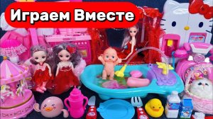 АСМР ИГРУШКИ ИЗ МУЛЬТИКА БАРБИ ДЛЯ ДЕВОЧЕК 🌸ИГРАЕМ В КУКОЛЬНЫЙ ДОМИК И ЗАБОТИМСЯ О МАЛЫШЕ БАРБИ