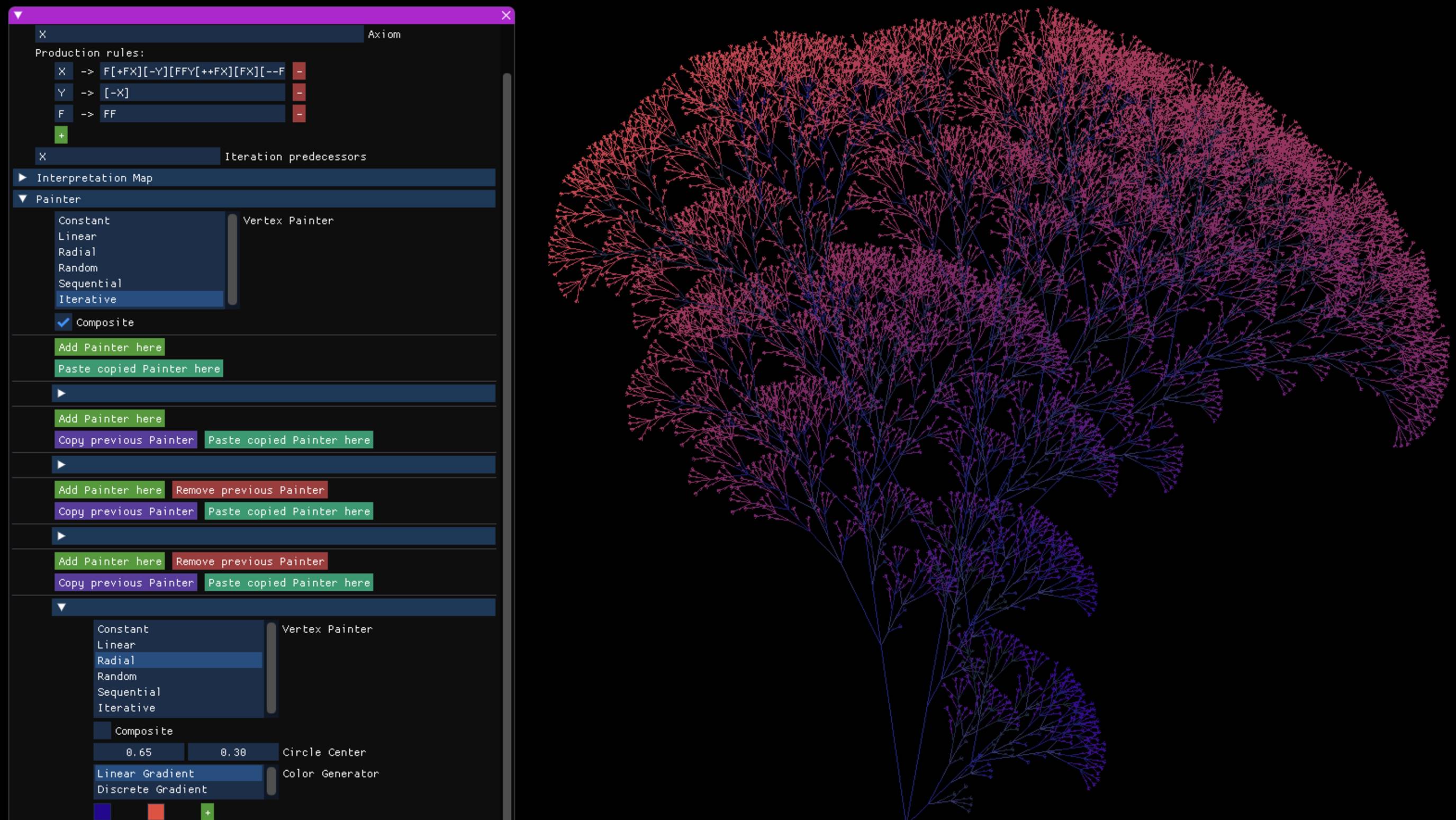 L-Systems Python Pygame смотреть онлайн