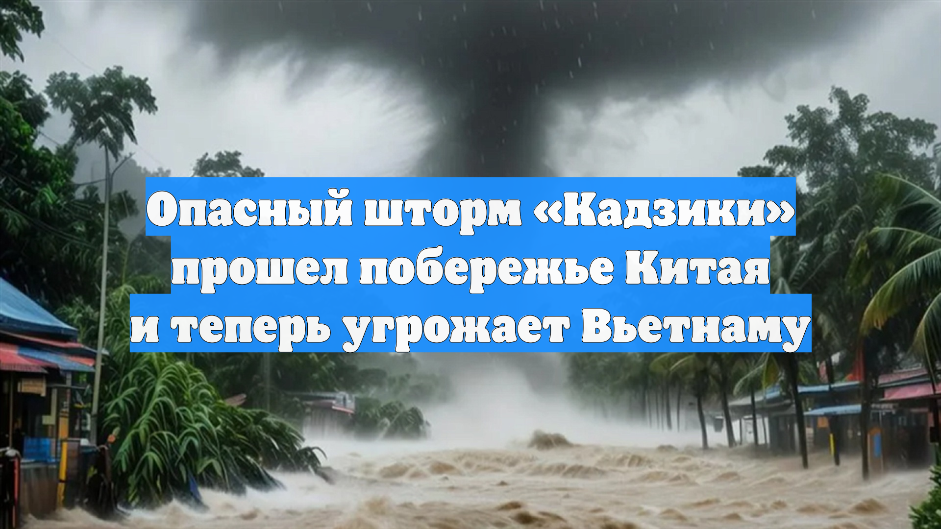 Опасный шторм «Кадзики» прошел побережье Китая и теперь угрожает Вьетнаму