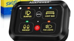 Панель управления светом AUXPOWER A24 для авто A4 кнопки - Пульт, Подсветка RGB,