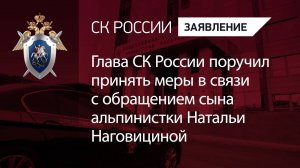 Глава СК России поручил принять меры в связи с обращением сына альпинистки Натальи Наговициной