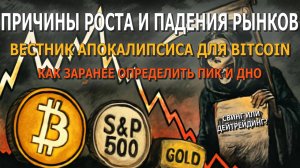 Причины роста и падения рынков (SP500). Определяем пик и дно Bitcoin. GOLD как опережающий сигнал!
