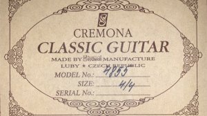 Гитара Cremona 4855 кедр массив - Итальянская Полька ( С. Рахманинов )