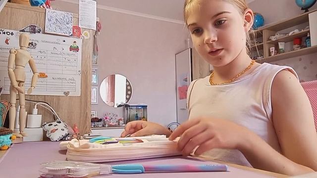 РАСПАКОВКА РУЧЕК ЗАПОЛНЕНИЕ ПЕНАЛА И ПОДЕЛКИ ИЗ АКВАМОЗАЙКИ  Турбо Ева