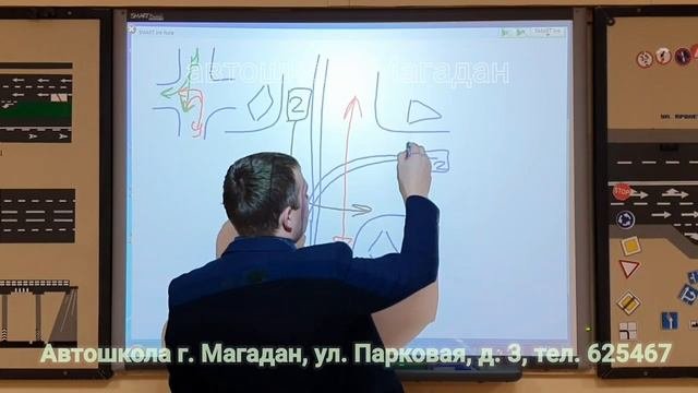 Глава 13 ПДД _Проезд перекрёстков_ ПОУ АВТОШКОЛА, г. Магадан ул. Парковая, д. 3, телефон 625467