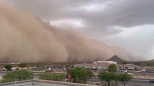 Песчаная буря в США.