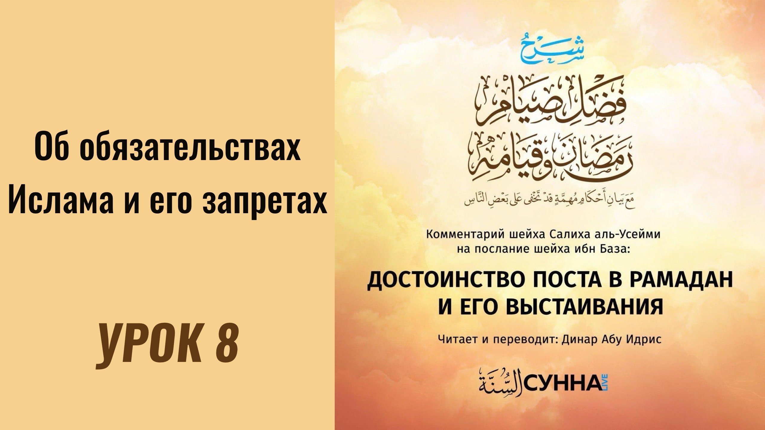 8. Об обязательствах Ислама и его запретах || Динар абу Идрис #ислам #коран #сунна #намаз #пост #мир