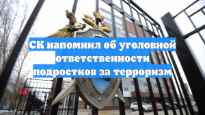СК напомнил об уголовной ответственности подростков за терроризм