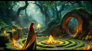 Огонь предков - Мистическая музыка леса друидов, с звуками костра и женским пением