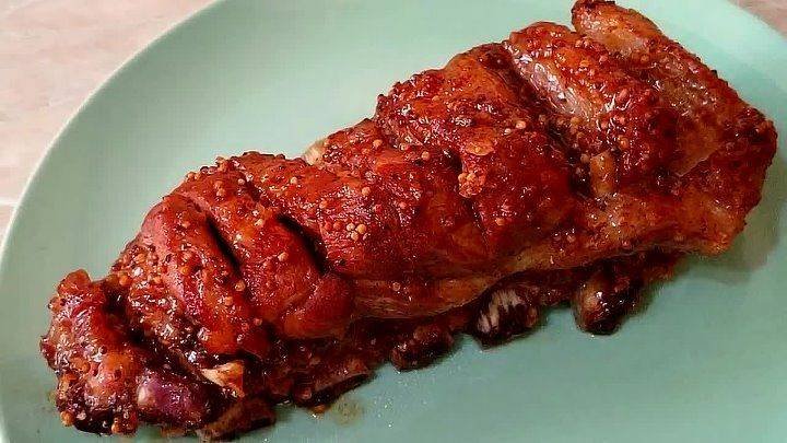 Свинина с медом и соевым соусом в рукаве