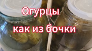 Огурцы солёные (как из бочки)