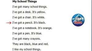My School Things (Top English Starter)