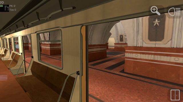 Поездка на метро-поезде 87-717 по Сокольническом линии в игре MetroMosSim смотреть онлайн