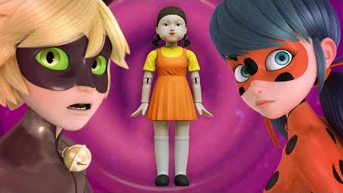 🐞 MIRACULOUS Игра в кальмара, Ladybug and Cat Noir Леди Баг и кот Ноир спасает в игре  🐞