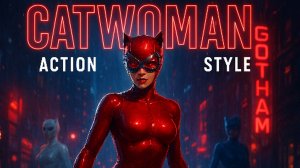 Catwoman in Latex | Gotham Night & Action Scenes in 8K
