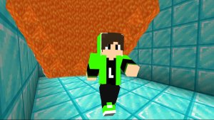 Побег от цунами из лавы в Майнкрафт