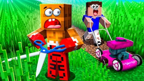 ✂️ СКОСИ ГАЗОН И ПОБЕДИ! МОЙ ДРУГ ПОДКЛЮЧИЛ ЧИТЫ! МАЙНКРАФТ