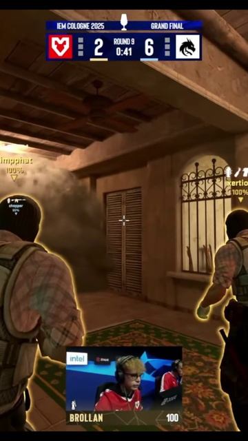 Лёня Чоппер делает эйс на Мираже против Мауз #cs2 #chopper #spirit #кс #кс2 #counterstrike #csgo