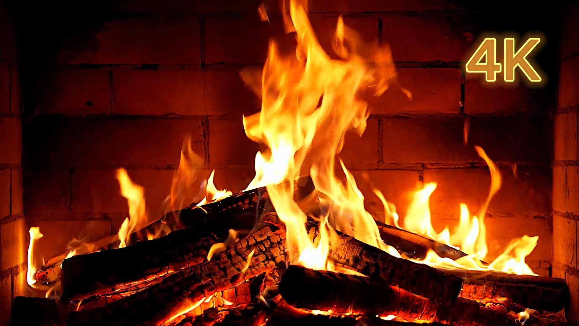 Fireplace 4K / Камин 4К / Звуки камина смотреть онлайн