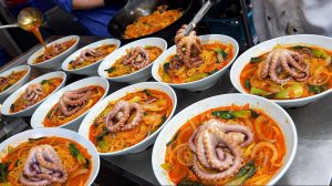 Острая лапша с осьминогом и китайские блюда