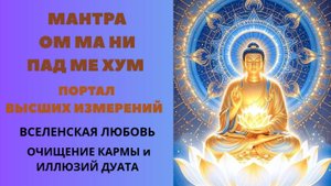 ОМ МАНИ ПАДМЕ ХУМ.  Портал Высших Измерений. Вселенская Любовь. Очищение кармы и иллюзий дуата.