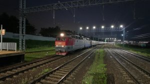 ЧС7-285 с поездом №71 "Белогорье" Москва–Белгород | Красный Строитель