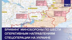 Брифинг Минобороны по шести оперативным направлениям спецоперации на Украине