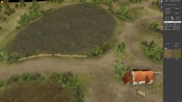 Выбор группы текстур в F2 - land - Textures через Ctrl  ЛКМ