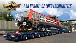 1.56 Euro Truck Simulator 2: Негабаритные грузы CZ LOKO Locomotives